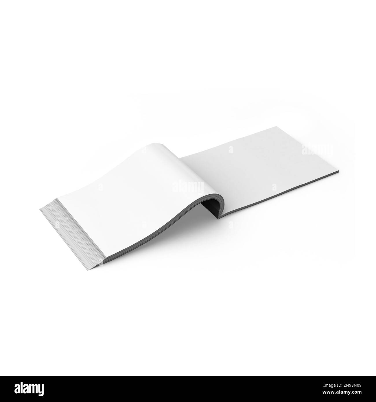 White Book, Template, Clean, Magazine, Mockup 3D Rendering Stock Photo