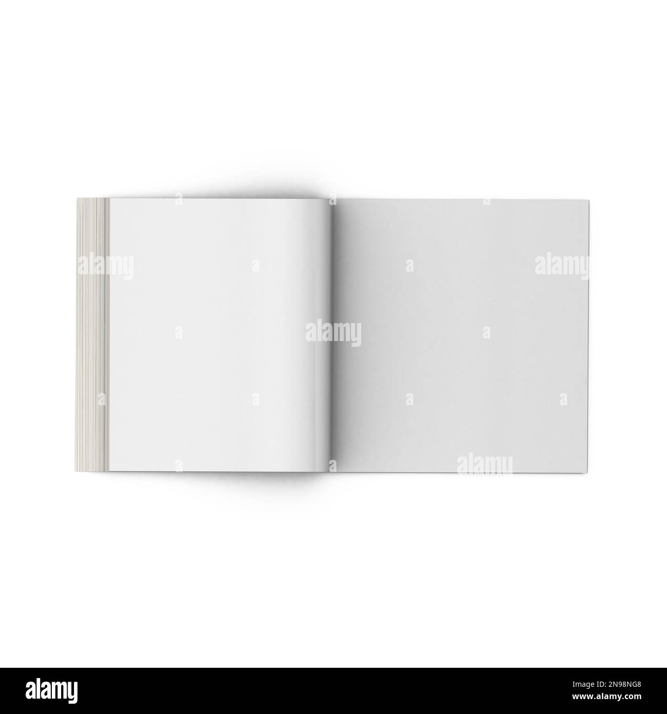 White Book, Template, Clean, Magazine, Mockup 3D Rendering Stock Photo