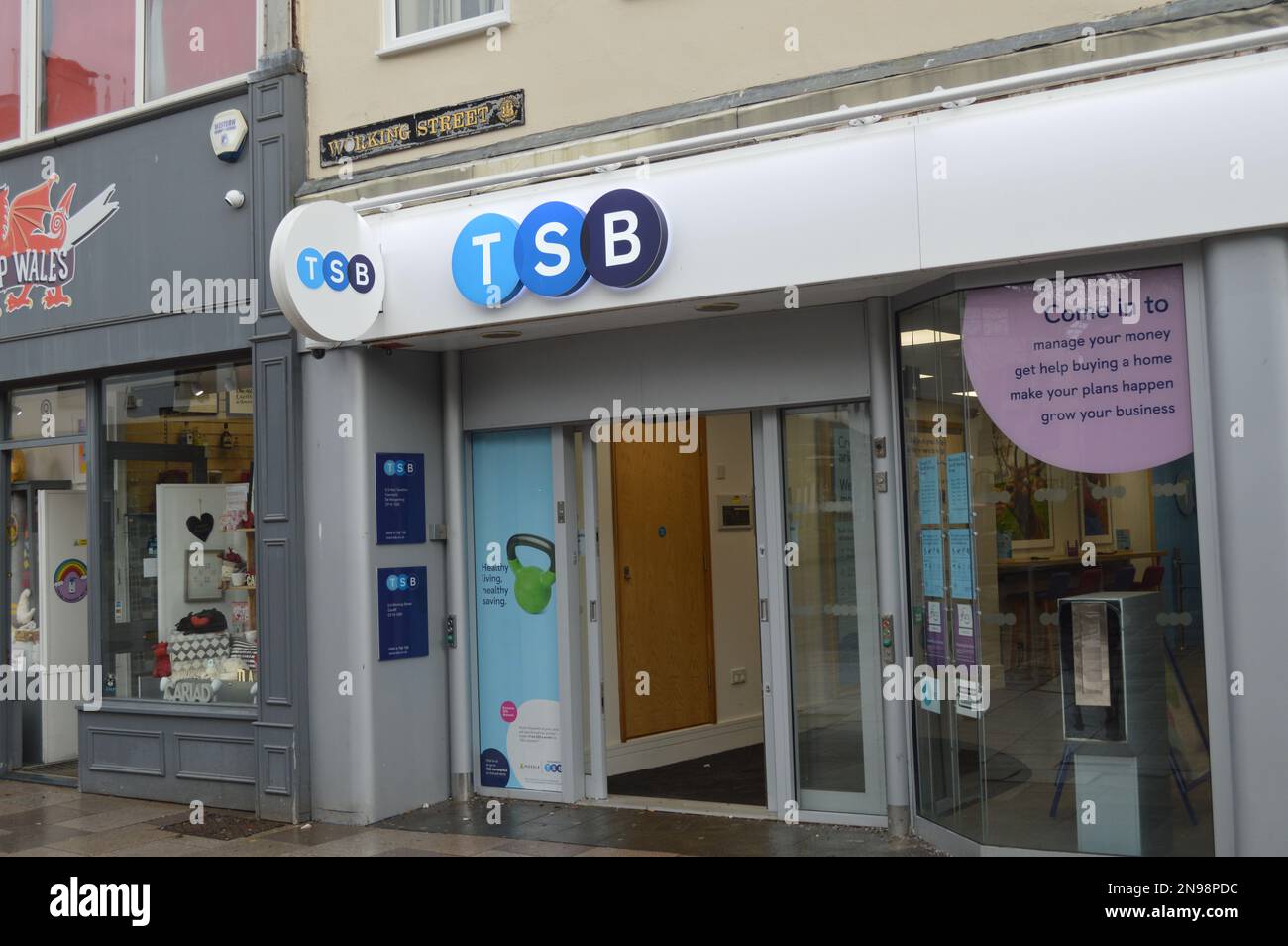 31st January 2023, Cardiff, Wales, United Kingdom. TSB Bank on Working Street. Stock Photo