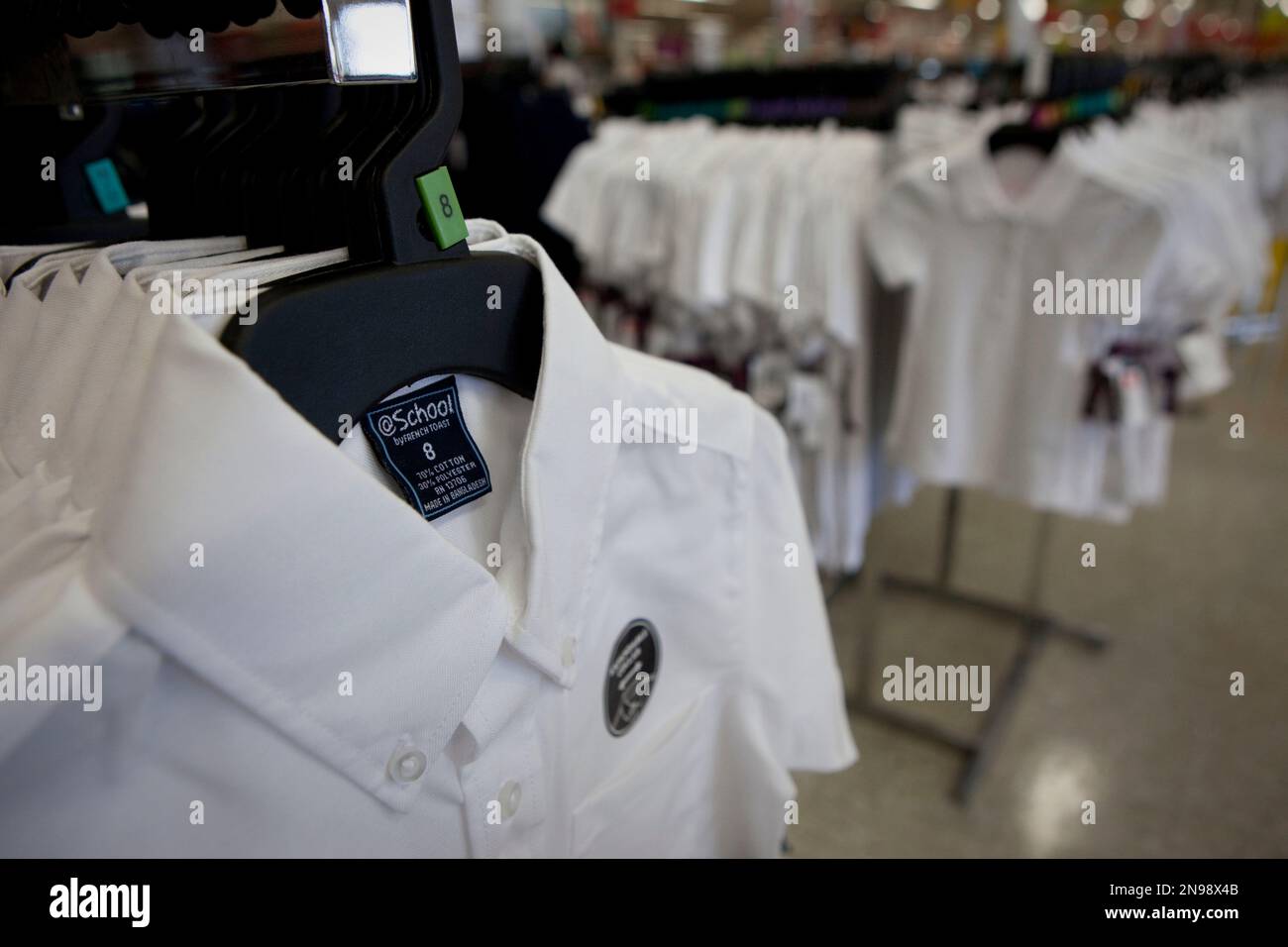 Back to school uniforms as seen at Kmart on Addison Avenue Thursday