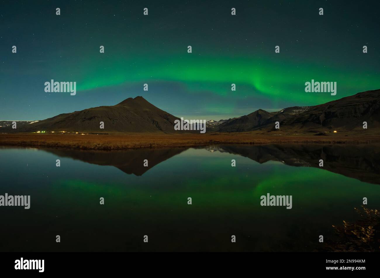 Aurora Borealis or Northern lights the amazing wonder of nature in the