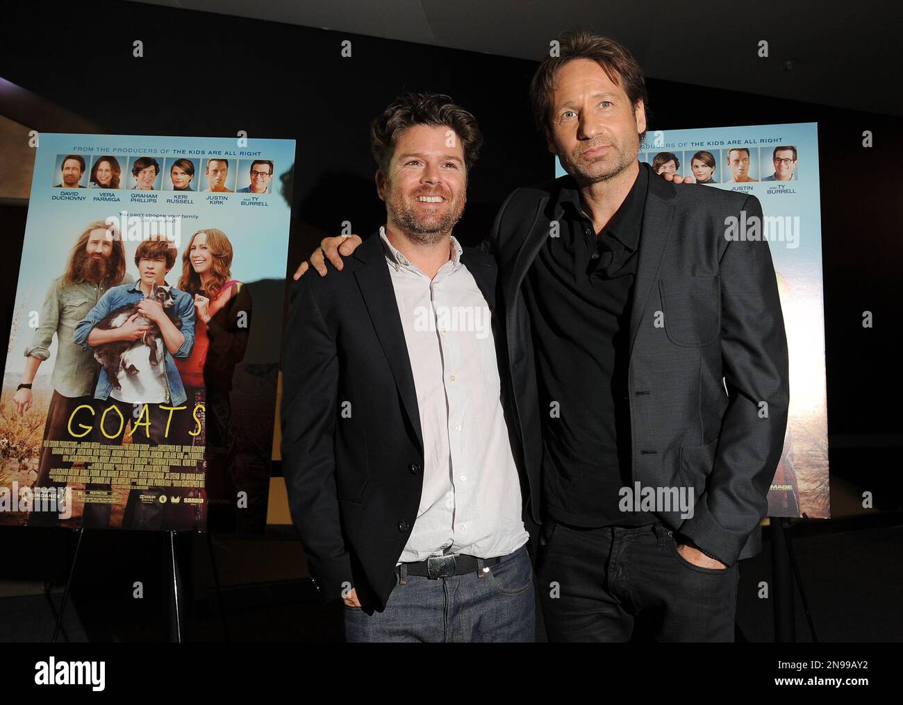 Christopher Neil And David Duchovny Attend The Premiere Of Goats At The Landmark Theater On 