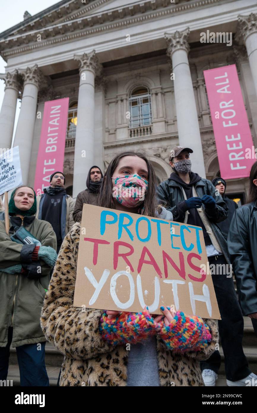 Pro LGBT+ Counter a Far Right Protest outside Tate Britain to stop Drag ...