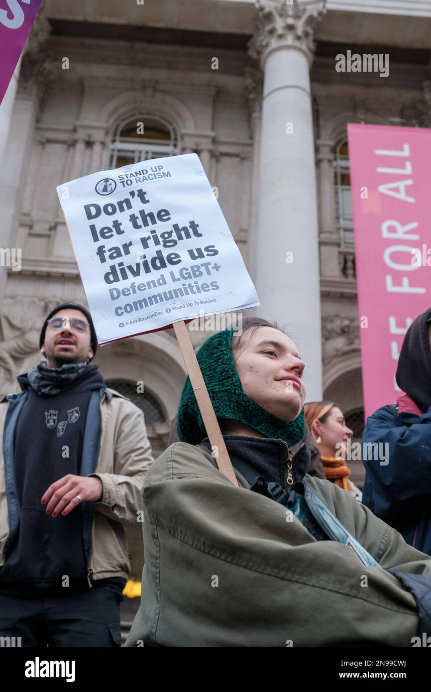 Pro LGBT+ Counter a Far Right Protest outside Tate Britain to stop Drag ...