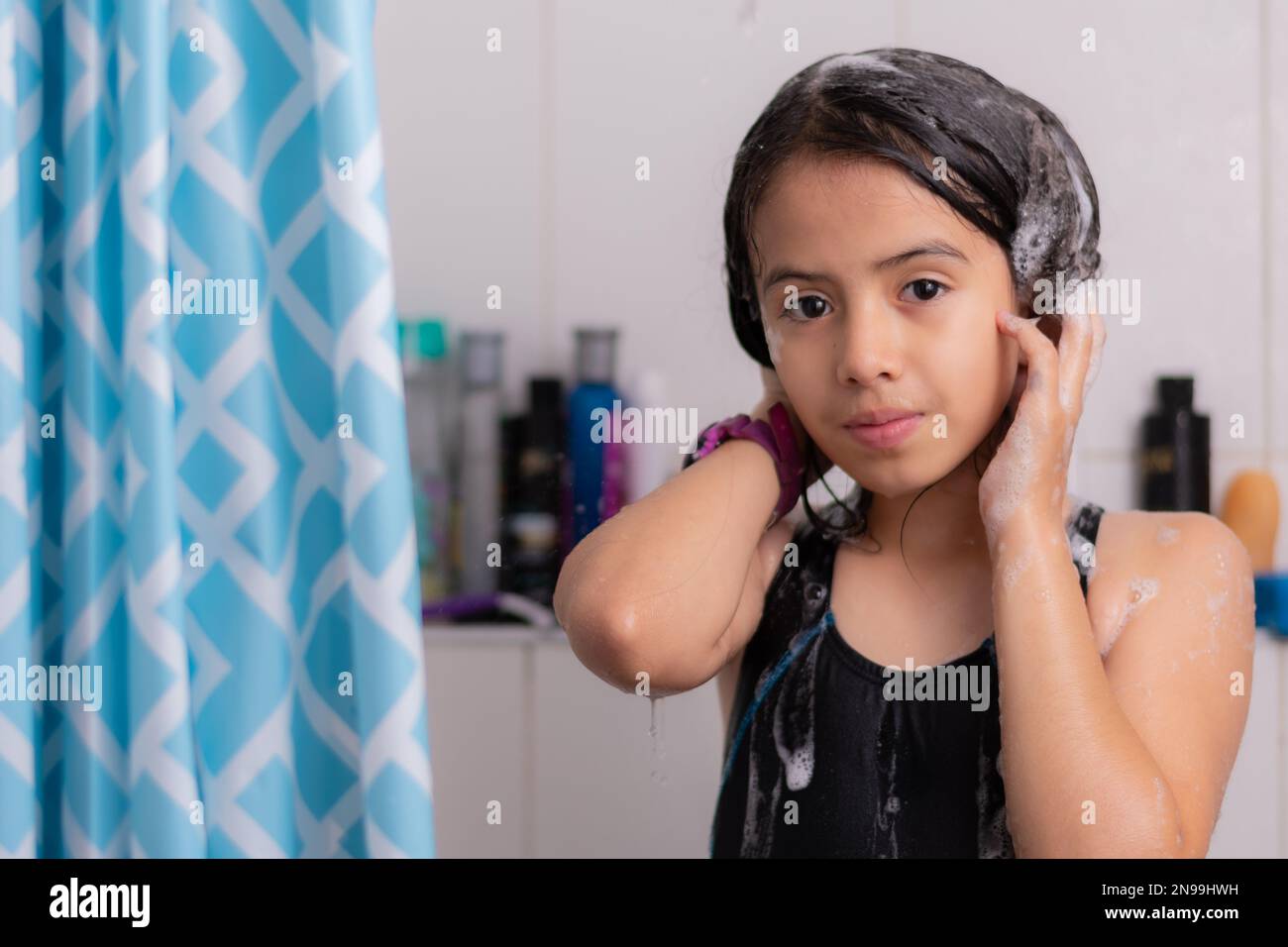 little girl taking shower Little Girl Shower Cabin Stock Photo 607836956 | Shutterstock