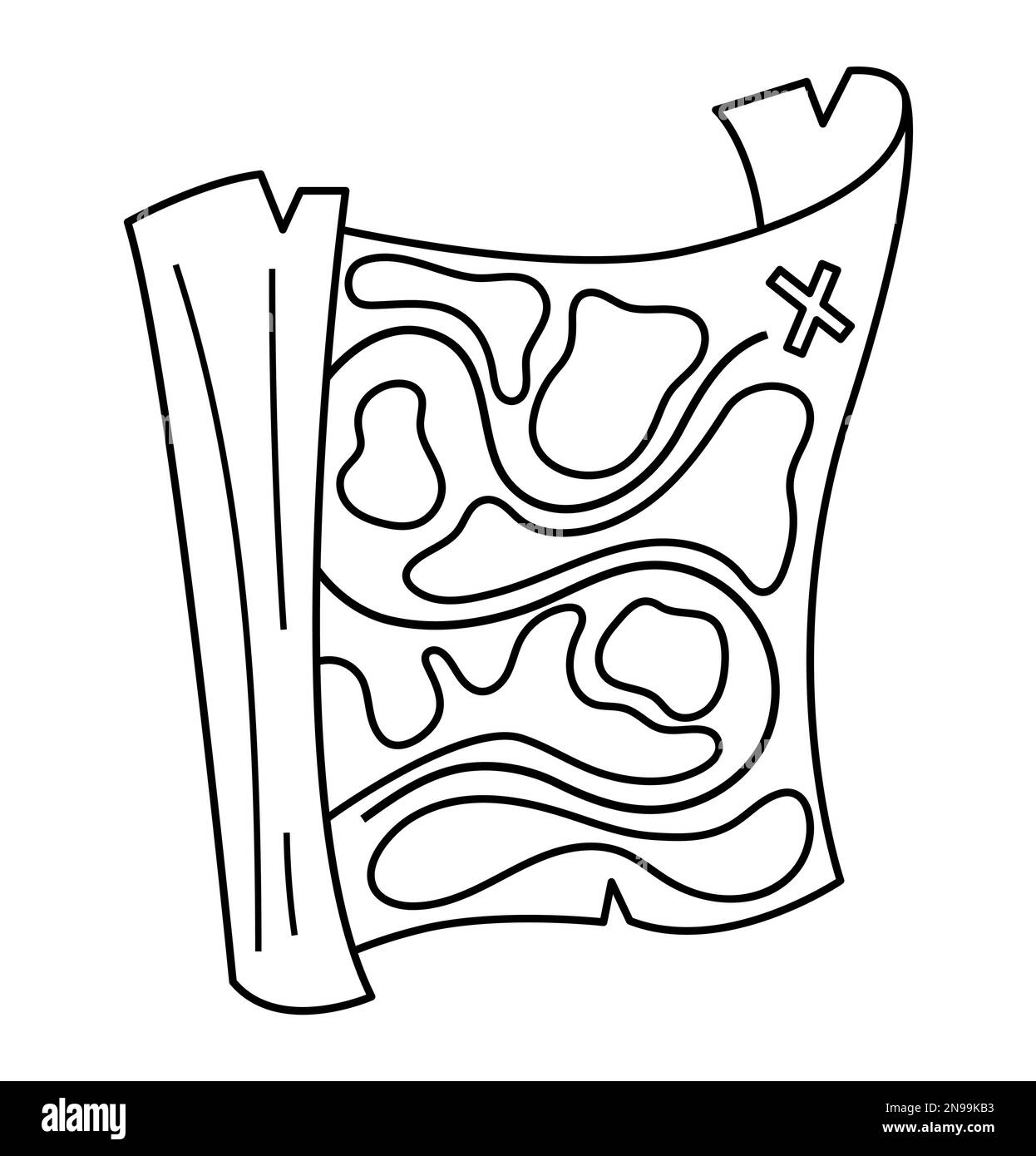 Treasure map clip art black and white
