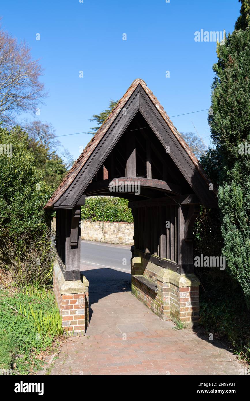 EAST GRINSTEAD, WEST SUSSEX, UK MARCH 29 View of St Swithuns Church