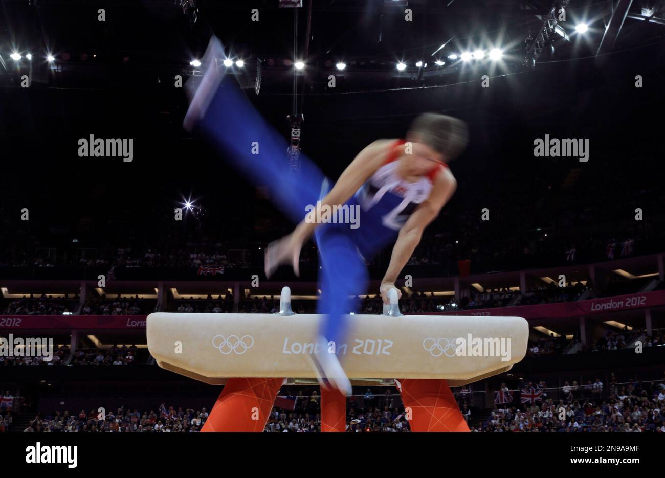 Britain's gymnast Max Whitlock performs during the artistic gymnastics