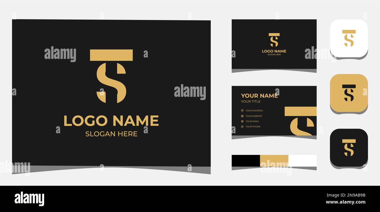 Template Logo Creative Initial T and S Luxury and gold concept ...