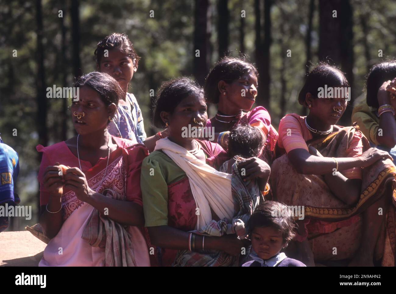 Tribal women in Arakku valley at Visakhapatnam, Vizag, Andhra Pradesh, India Stock Photo