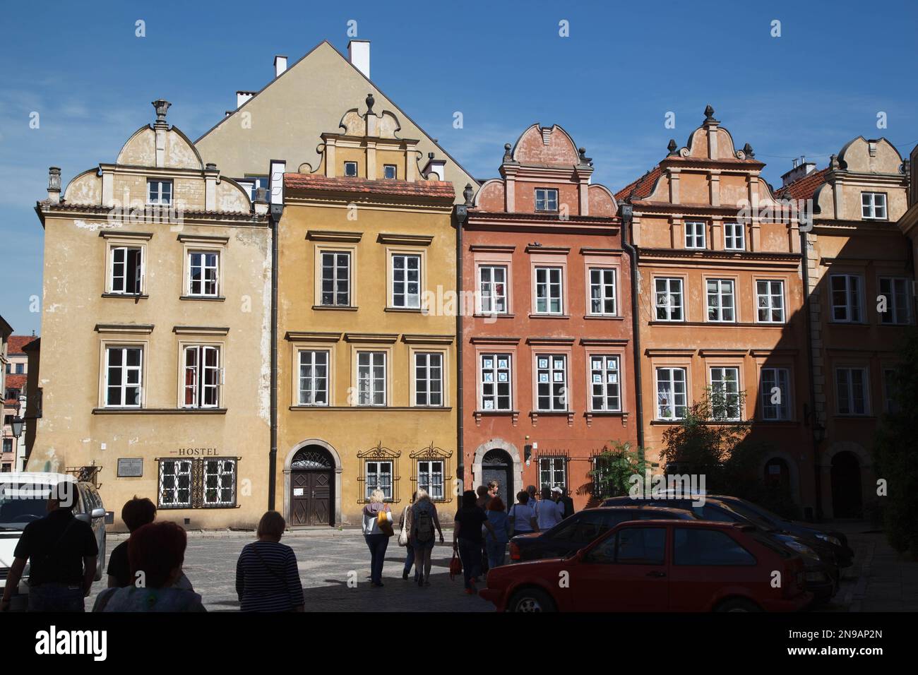 The residential buildings in Nowe Miasto town in Warsaw, Poland Stock Photo