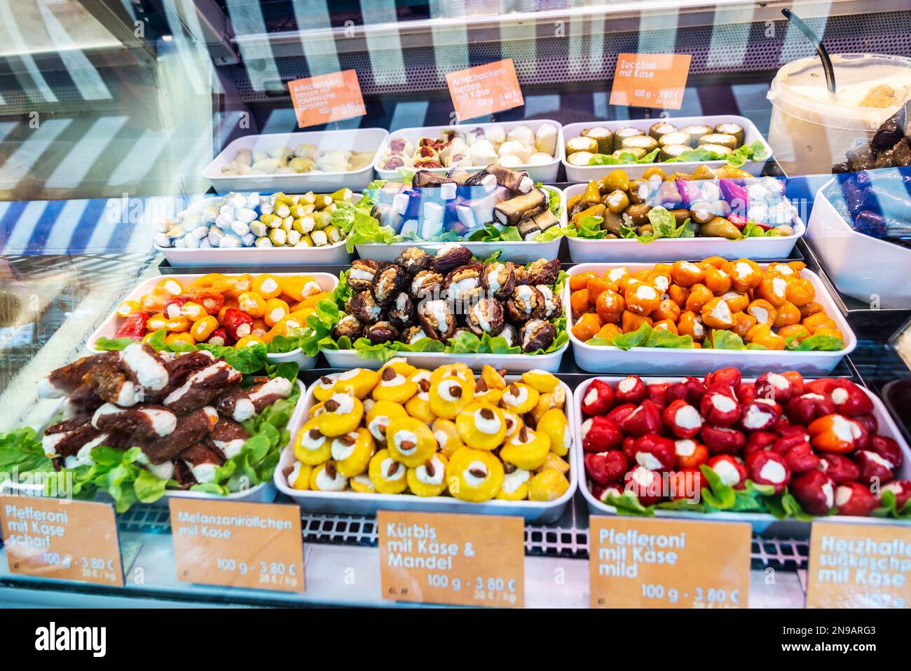 Vienna, Austria October 14, 2022 Cheese shop with cheese delicacies