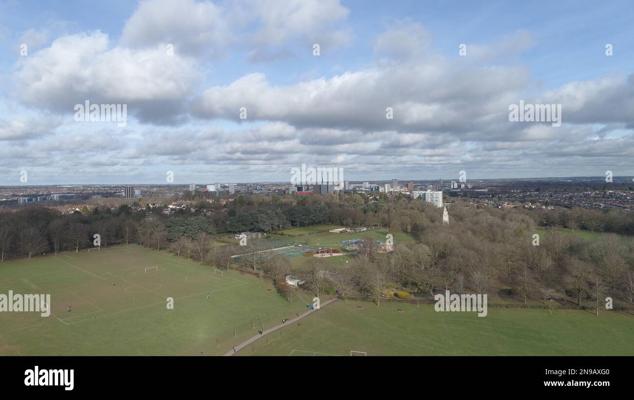 War Memorial Park Aerial View Stock Photo