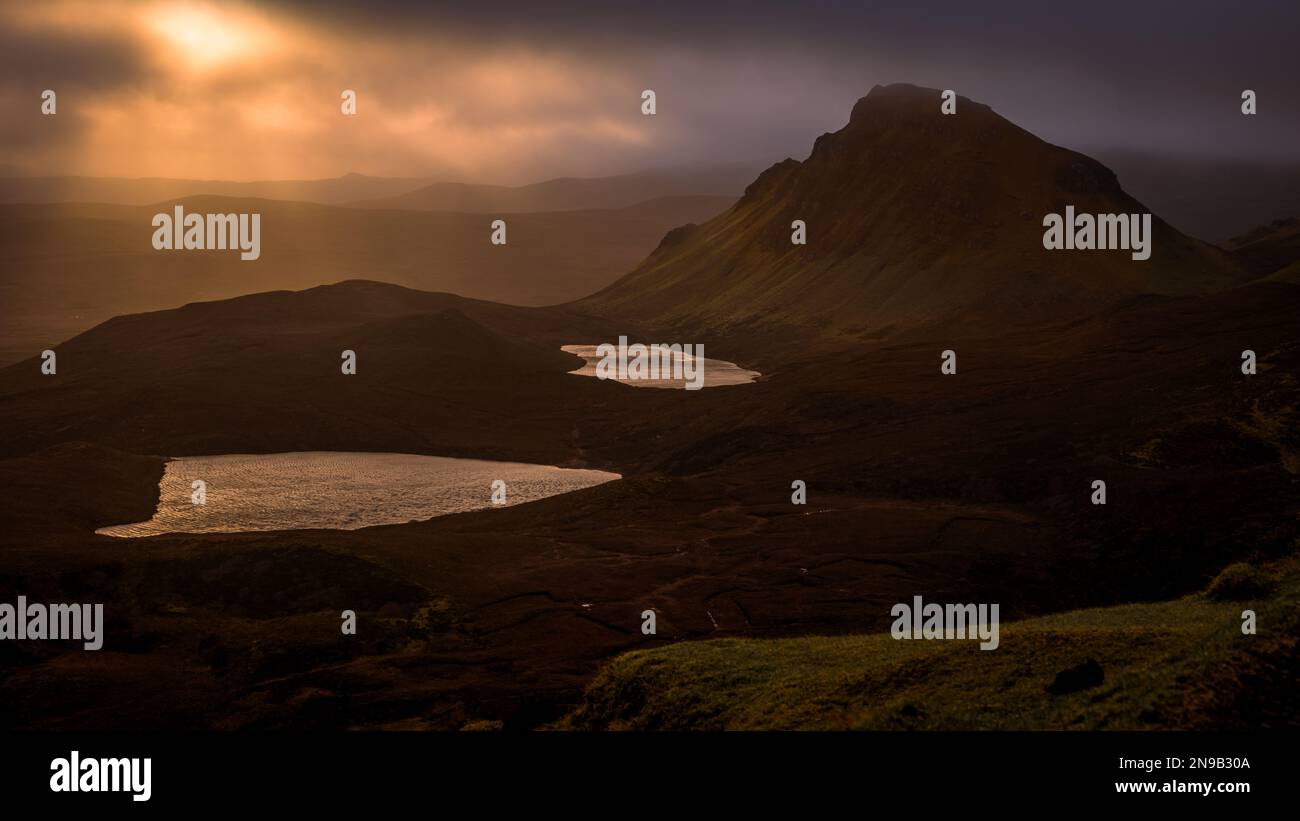 Early morning on the Trotternish Ridge, Isle of Skye Stock Photo