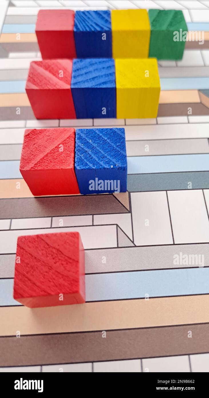 Abstract multicolored 3d line graph on colorful lines graph background