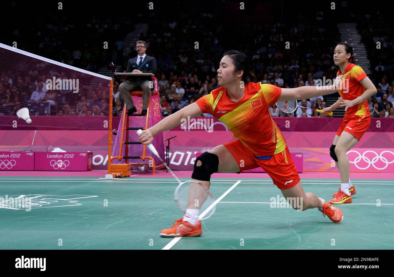 China's Zhao Yunlei, right, and Tian Qing play against Taiwan's Cheng ...