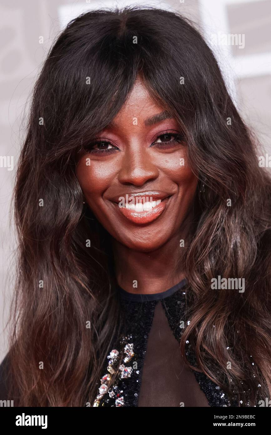 AJ Odudu poses for photographers upon arrival at the Brit Awards 2023