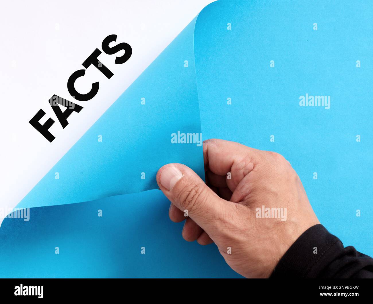 To uncover the hidden facts and finding the truth. Male hand opens the