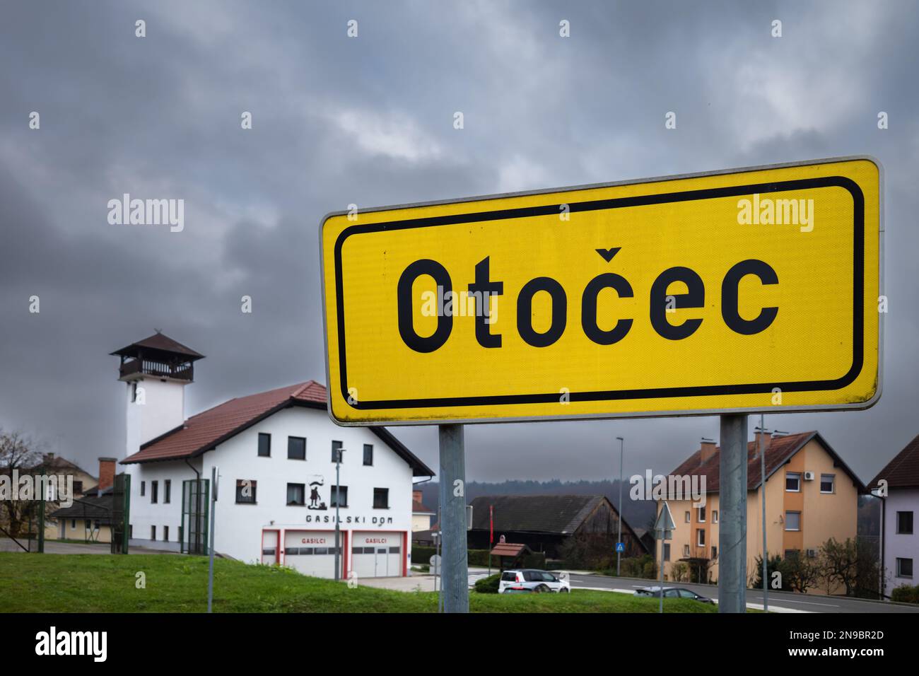 Otocec, Slovenia - November 11, 2022: Otocec is a settlement on the left bank of the Krka River in the Municipality of Novo Mesto in south-eastern Slo Stock Photo