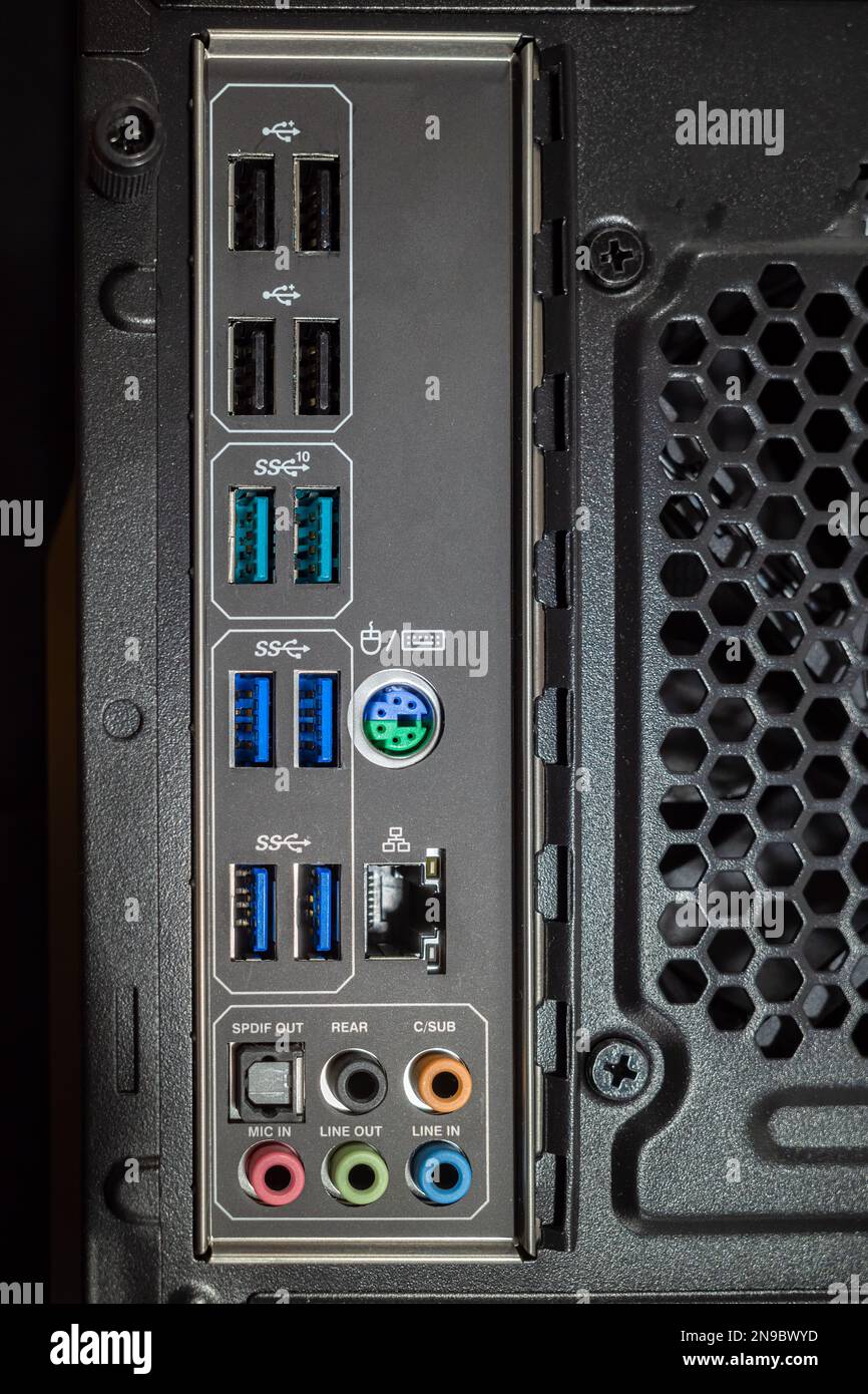 Computer cpu back panel hi-res stock photography and images - Alamy