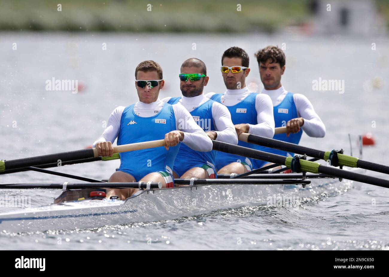 Italy's, left to right, Vincenzo Capelli, Luca Agamennoni, Mario ...