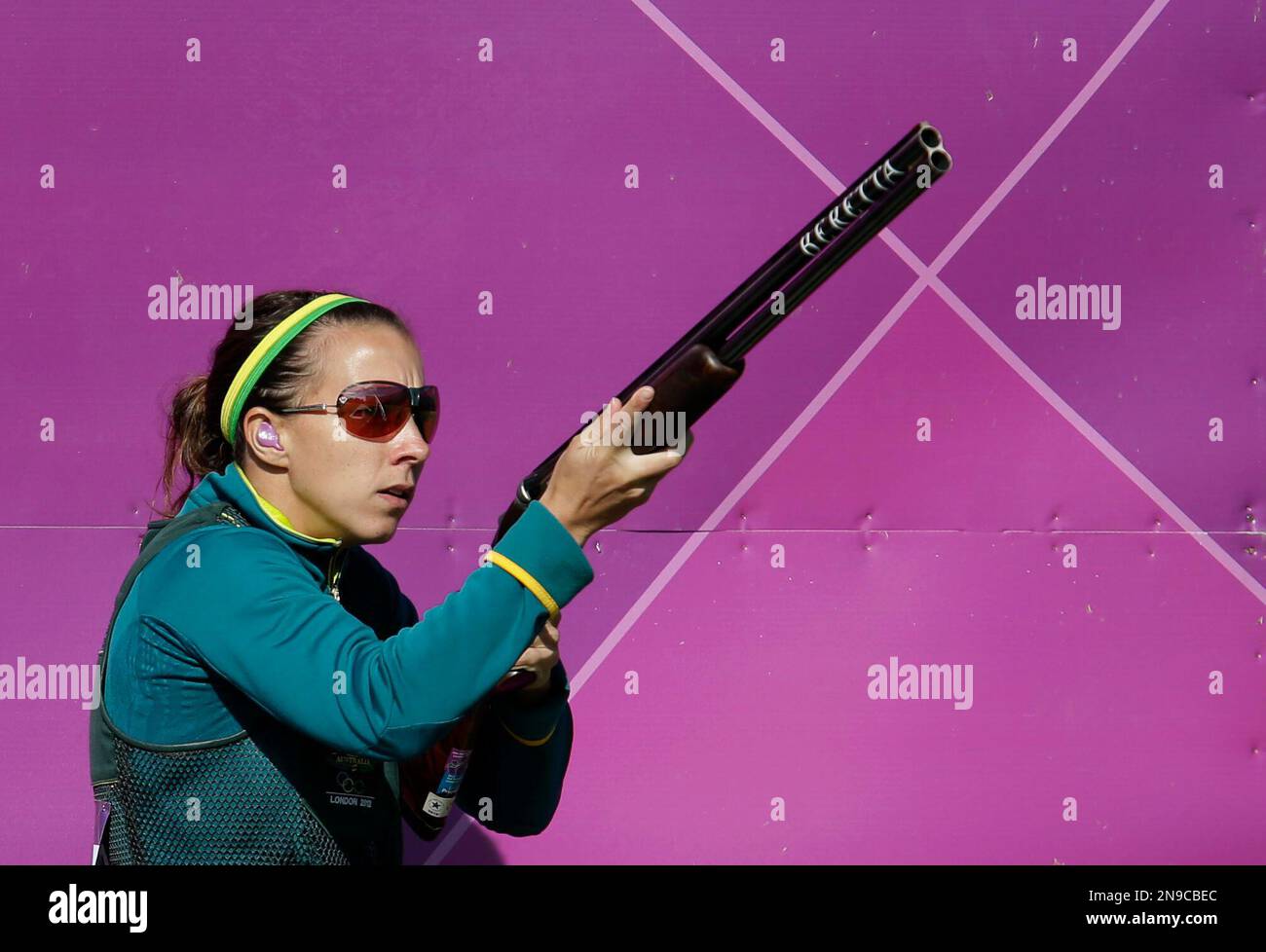 Australia&rsquo;s Lauryn Mark shoots during the women&rsquo;s skeet qualifiers at