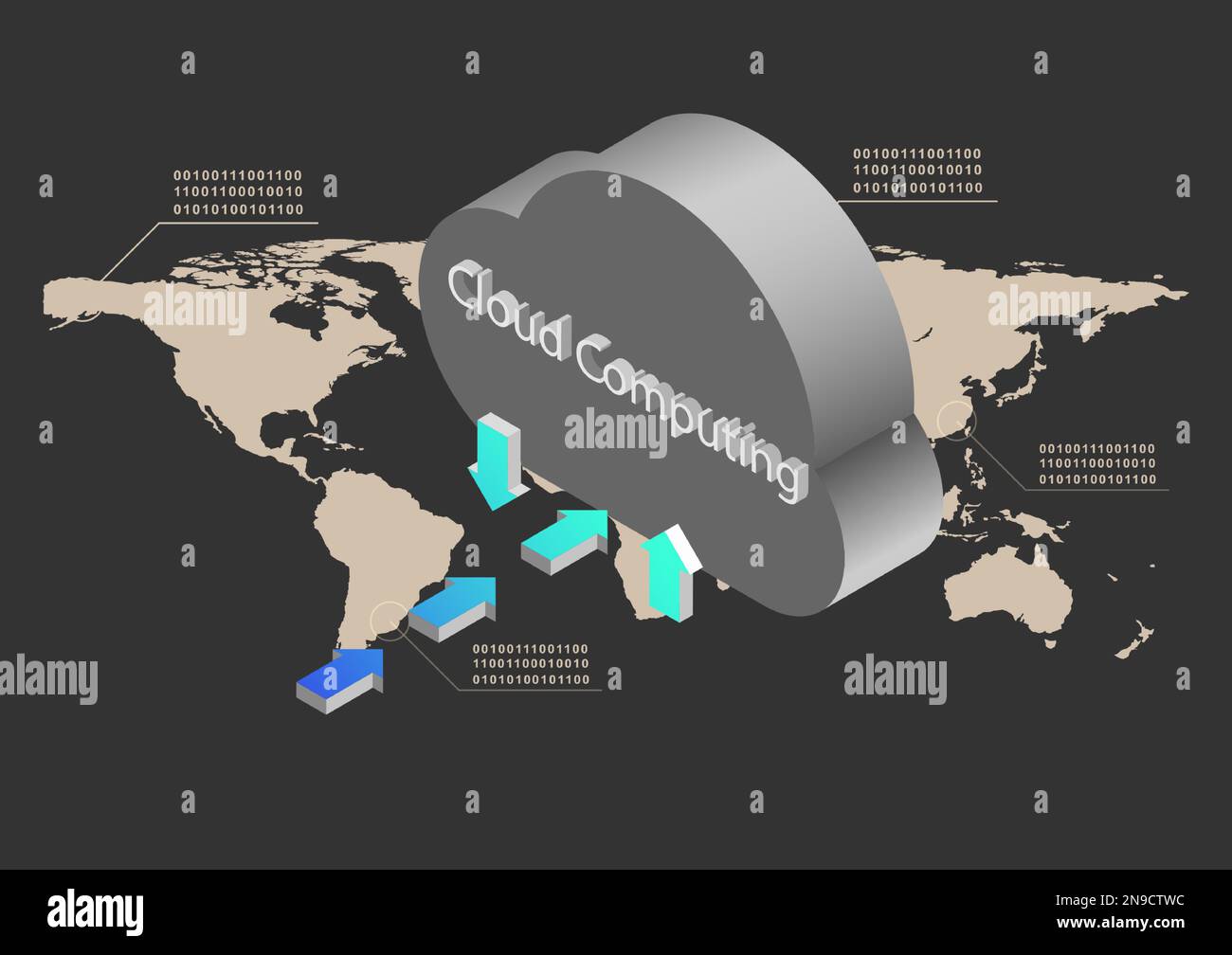 graphics vector Cloud computing concept data transfer cloud symbol for ...