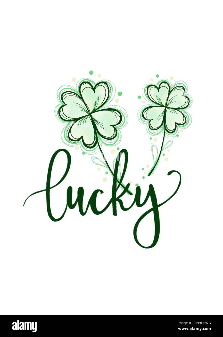 Four leaf clover for good luck. Happy St. Patrick 