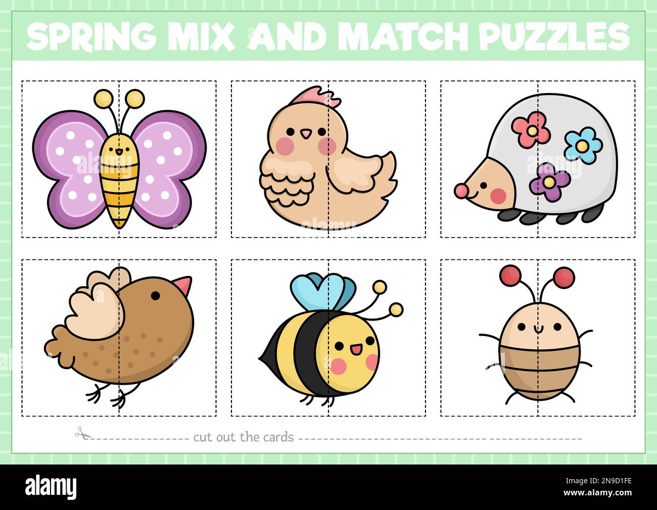 Free Printable Animal Mix & Match Puzzles — Lemon & Kiwi Designs   Preschool activities toddler, Toddler learning activities, Animal pictures  for kids