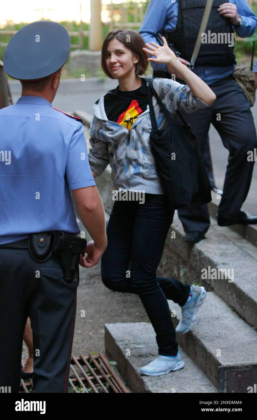 Nadezhda Tolokonnikova Center A Member Of Feminist Punk Group Pussy Riot Is Escorted To A 