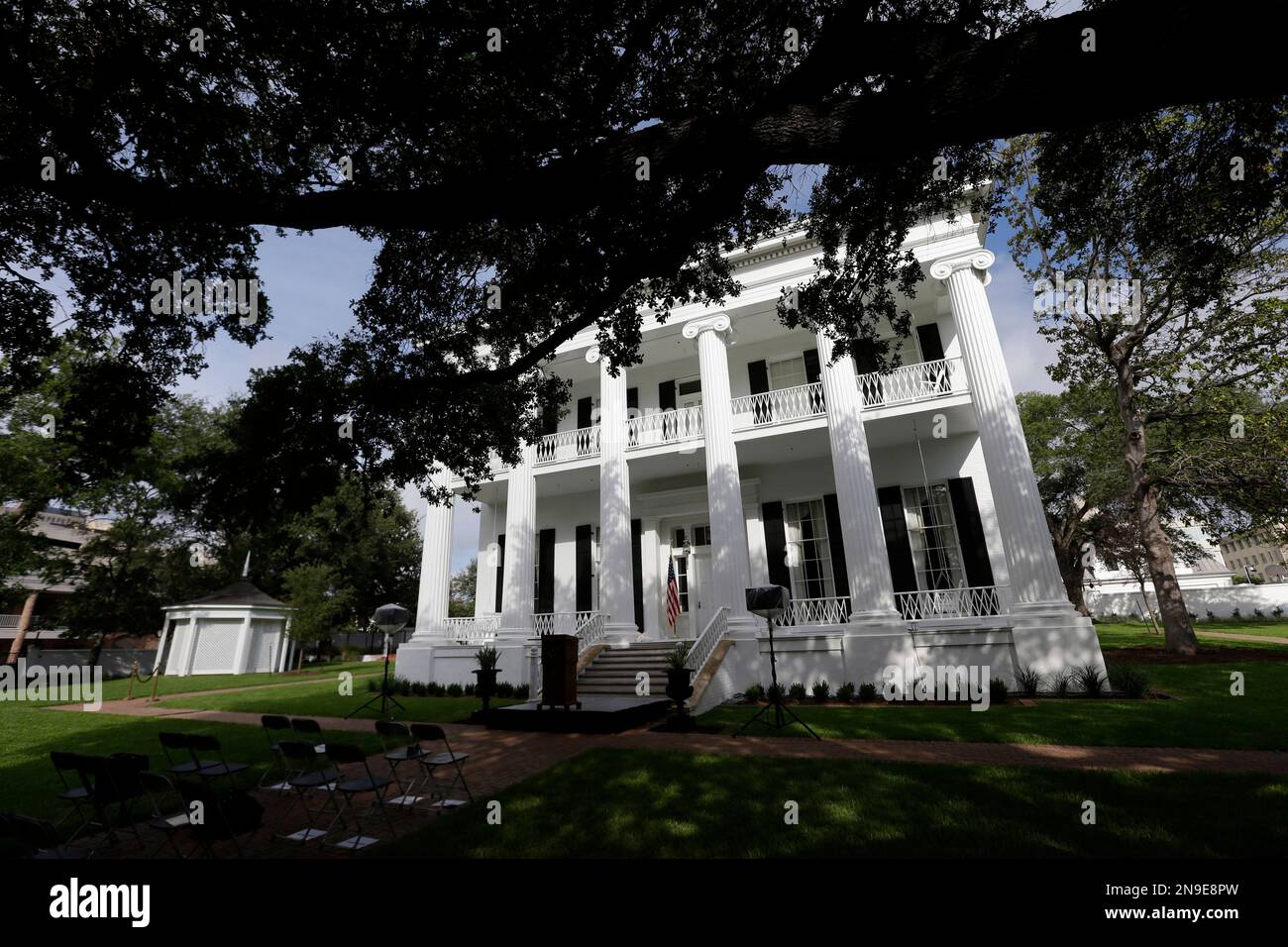 The restored Texas Governor's Mansion is seen Wednesday, July 18, 2012 ...