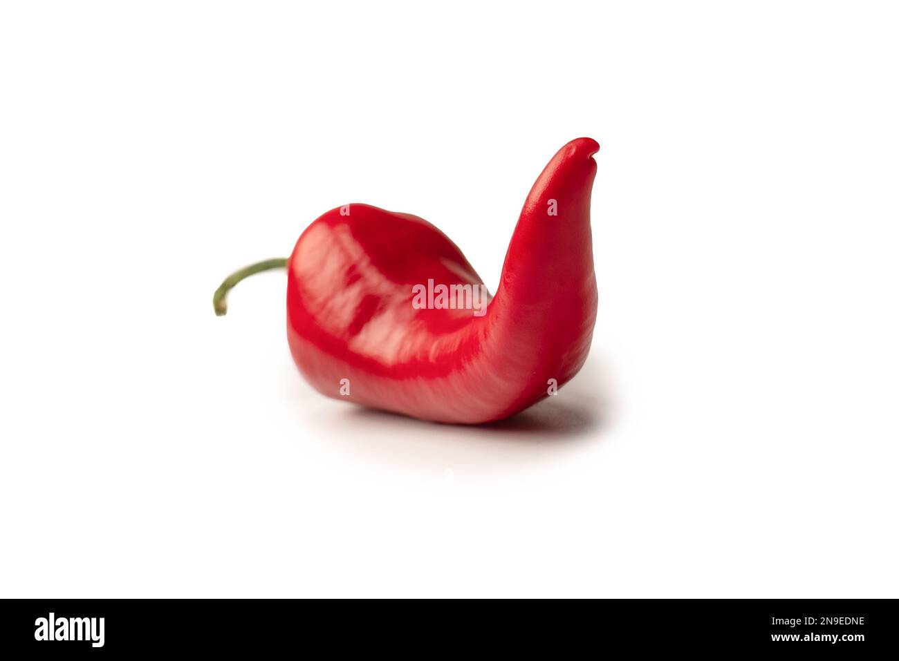 Red hot chili pepper isolated on a white background Stock Photo - Alamy
