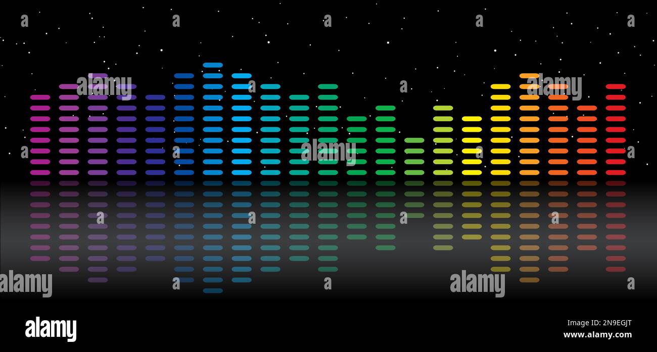 Digital equalizer or equaliser symbol. pulse musical. Music sound wave
