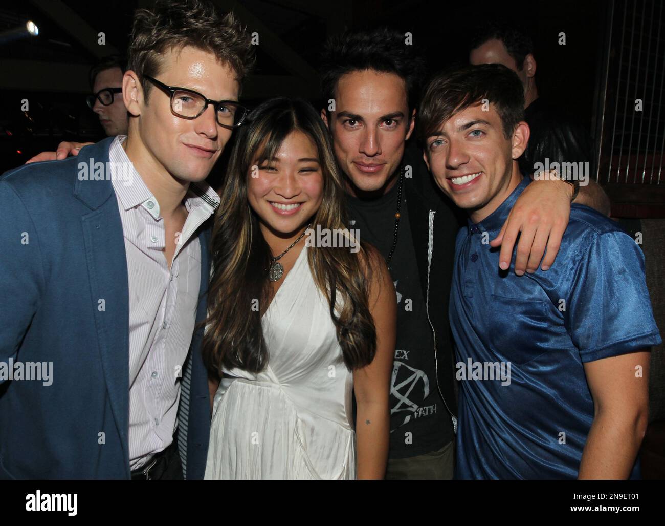 COMMERCIAL IMAGE - From left, Zach Roerig, Jenna Ushkowitz, Michael ...