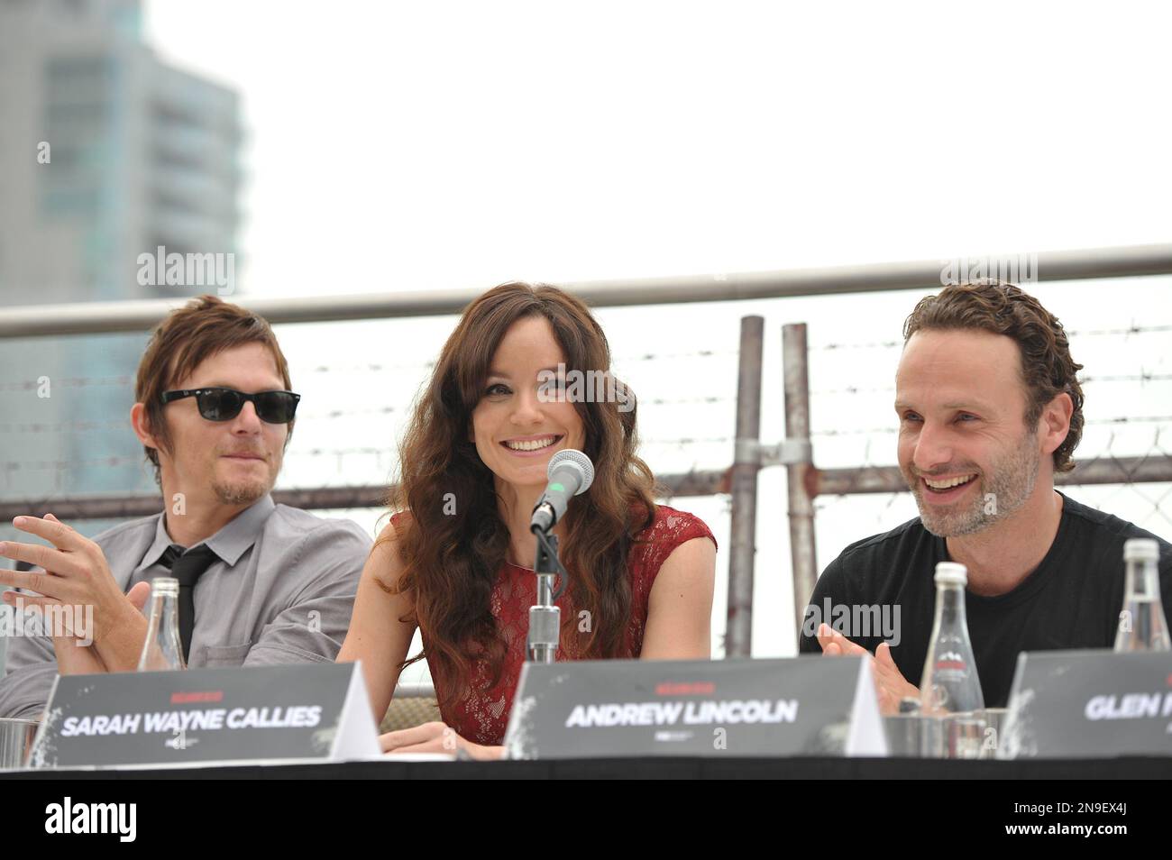 COMMERCIAL IMAGE - Norman Reedus, Sarah Wayne Callies and Andrew Lincoln at  AMC's \, image size:1300x954
