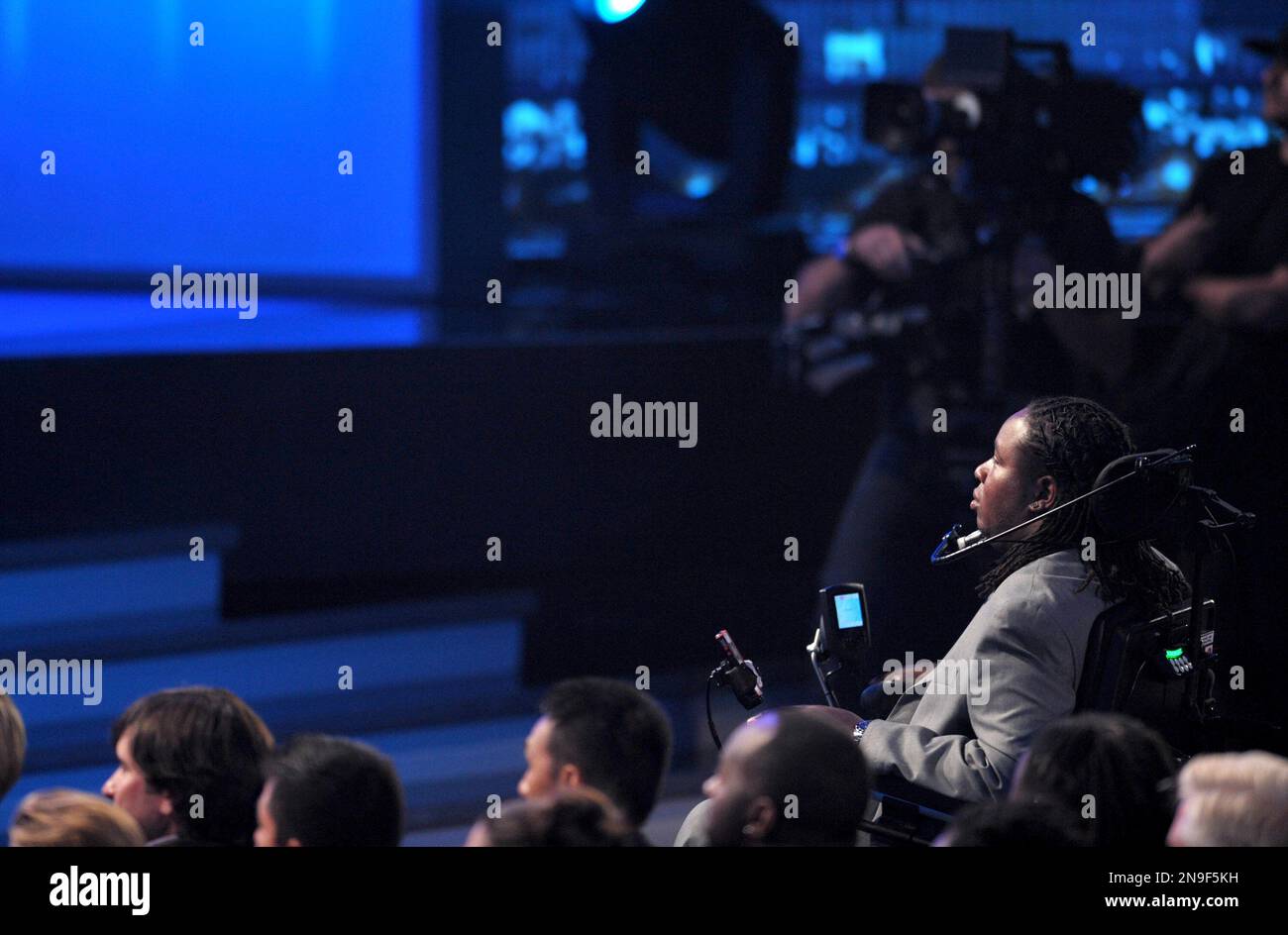 Paralyzed Rutgers football player Eric LeGrand attends the ESPY Awards