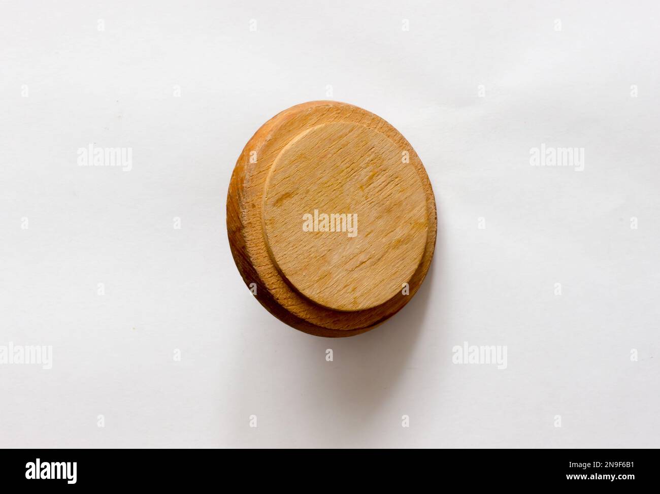 Wooden barrel with a lid. Stock Photo