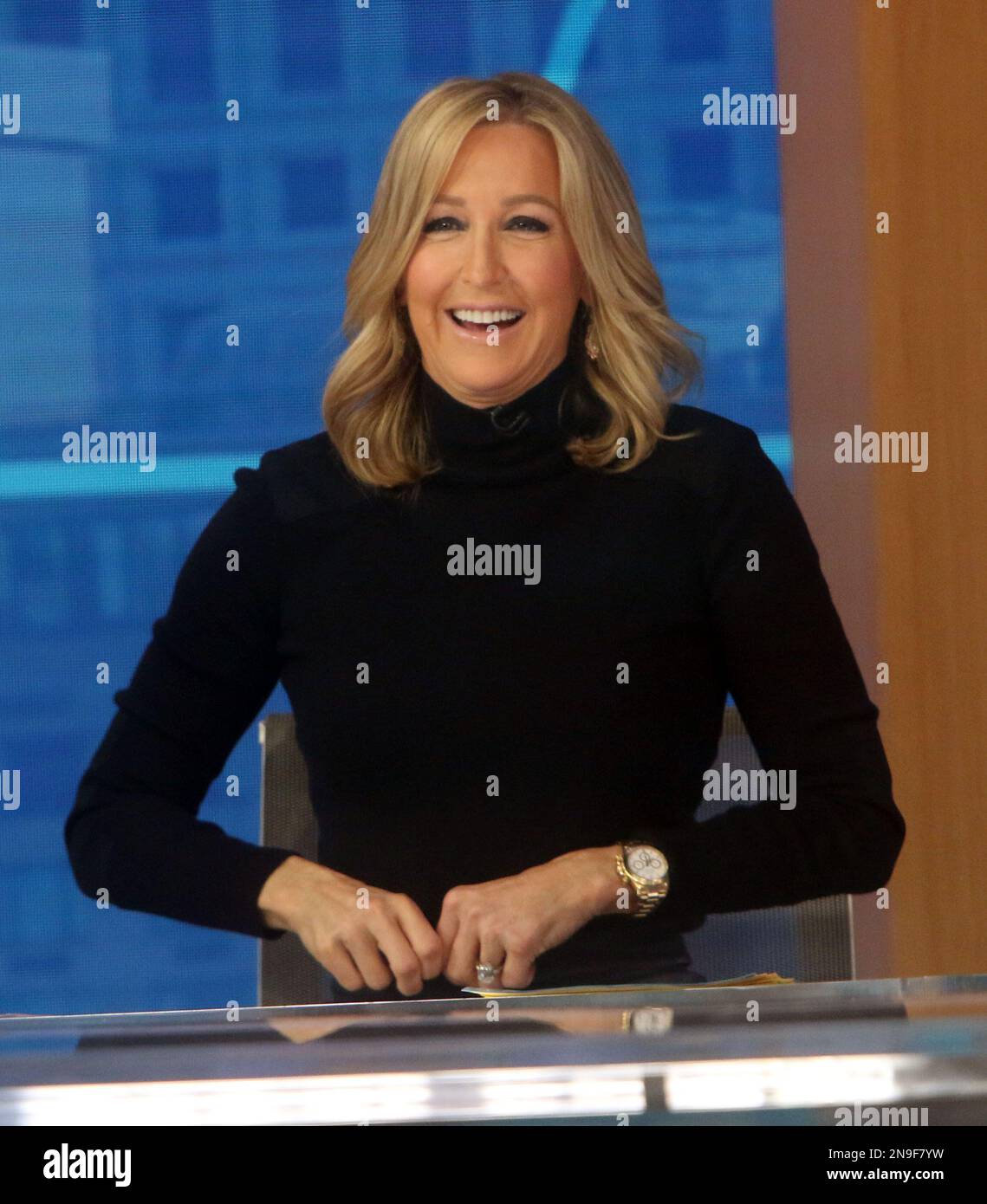 ‘Good Morning America’ cast seen on set. -PICTURED: Lara Spencer ...
