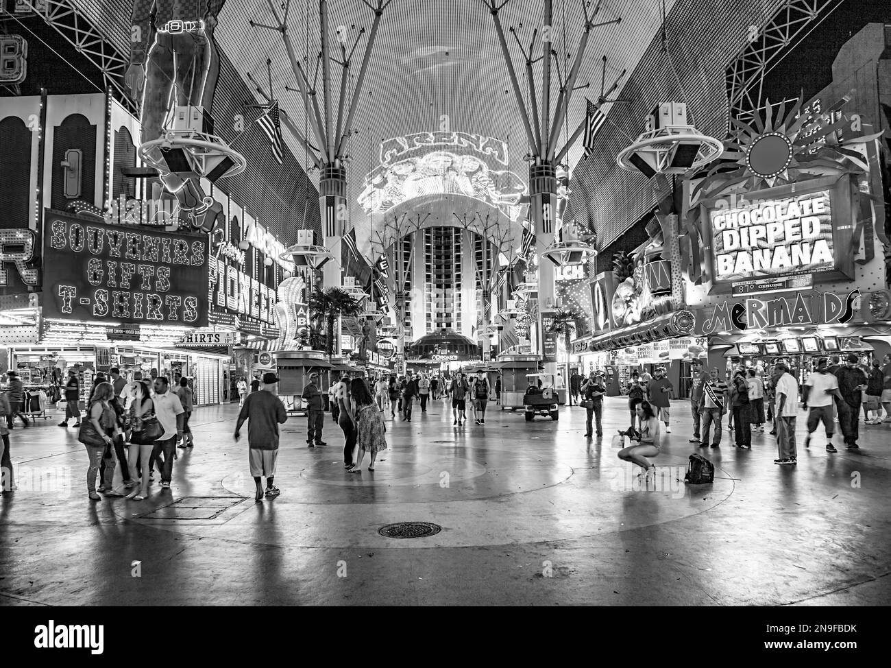 Las Vegas, USA - June 16, 2012: Fremont Street in Las Vegas, Nevada