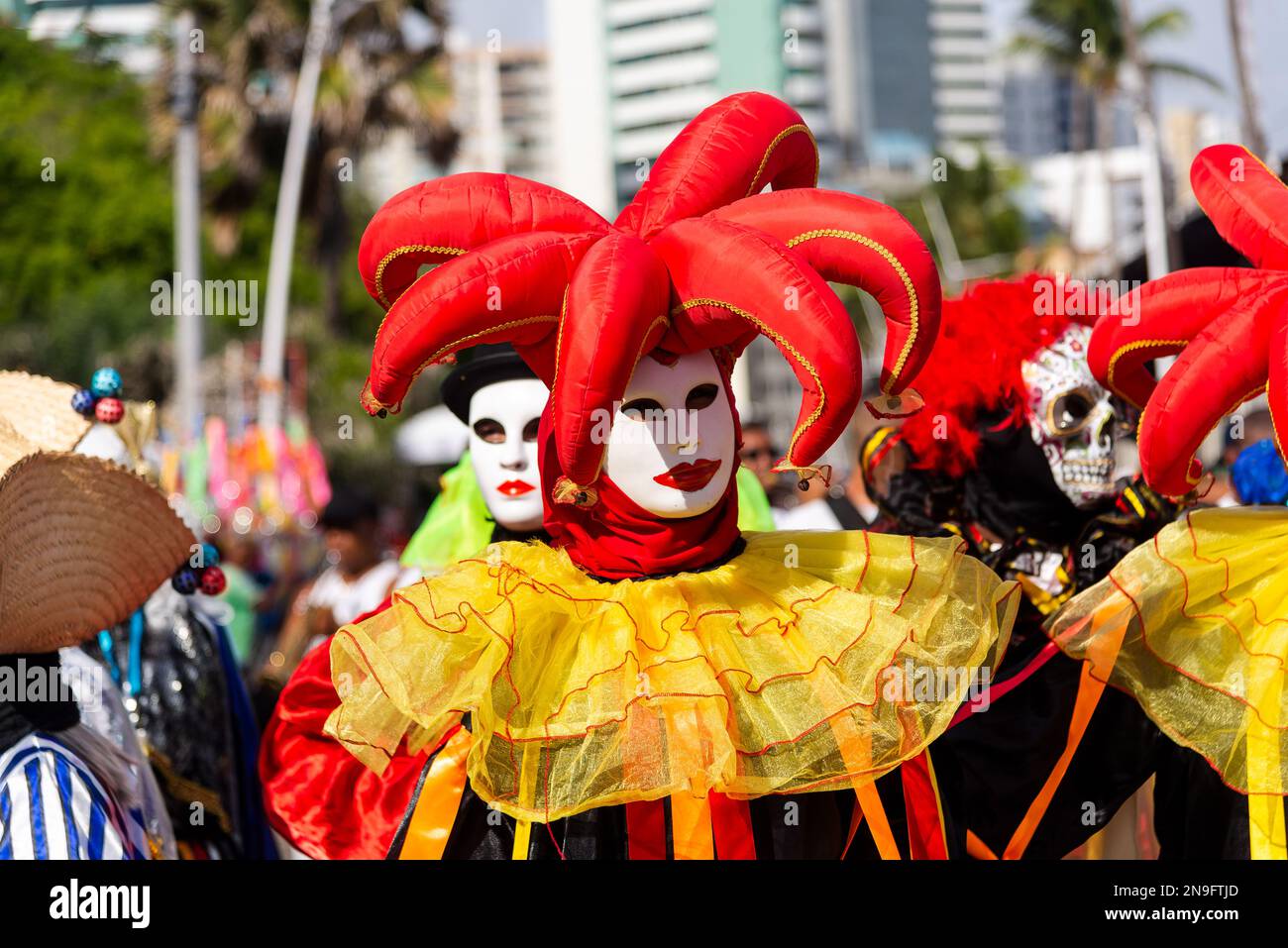 Salvador, Bahia, Brazil - February 11, 2023: Costumed people are seen  performing during the pre-Carnival Fuzue parade in the city of Salvador, Bahia  Stock Photo - Alamy