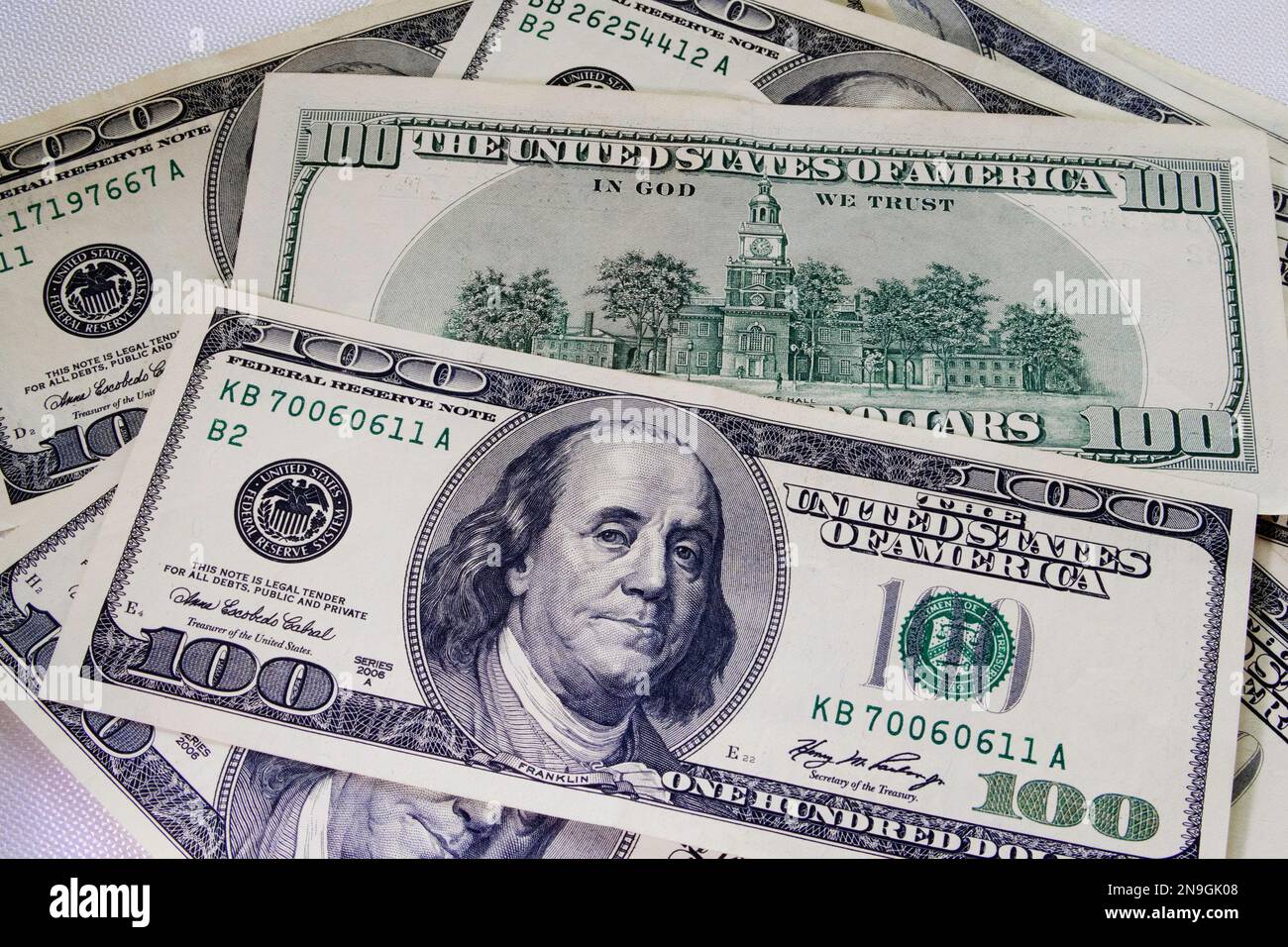 Benjamin Franklin is featured on the federal reserve bank note $100 ...