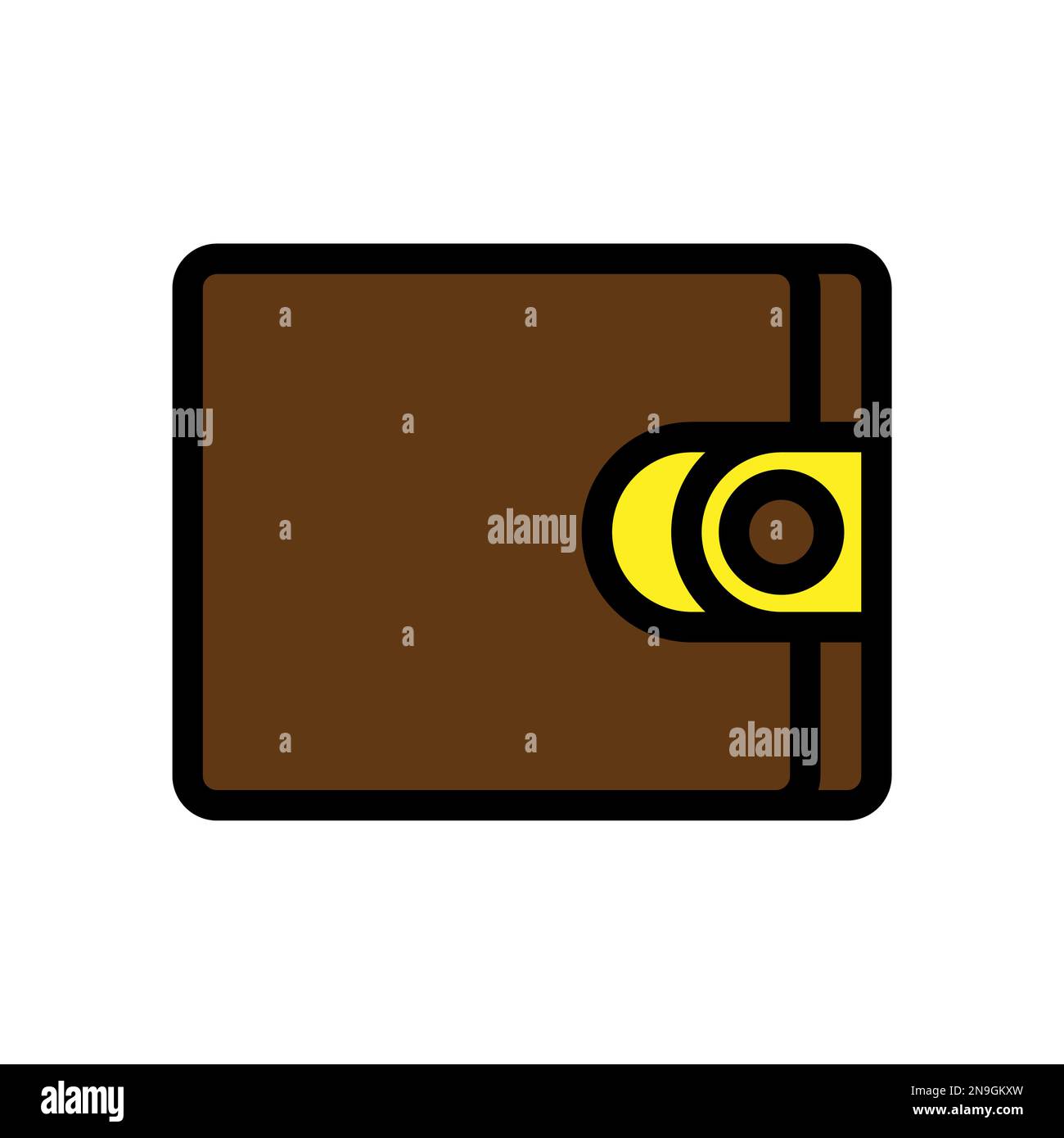 Wallet icon line isolated on white background. Black flat thin icon on modern outline style. Linear symbol and editable stroke. Simple and pixel perfe Stock Vector
