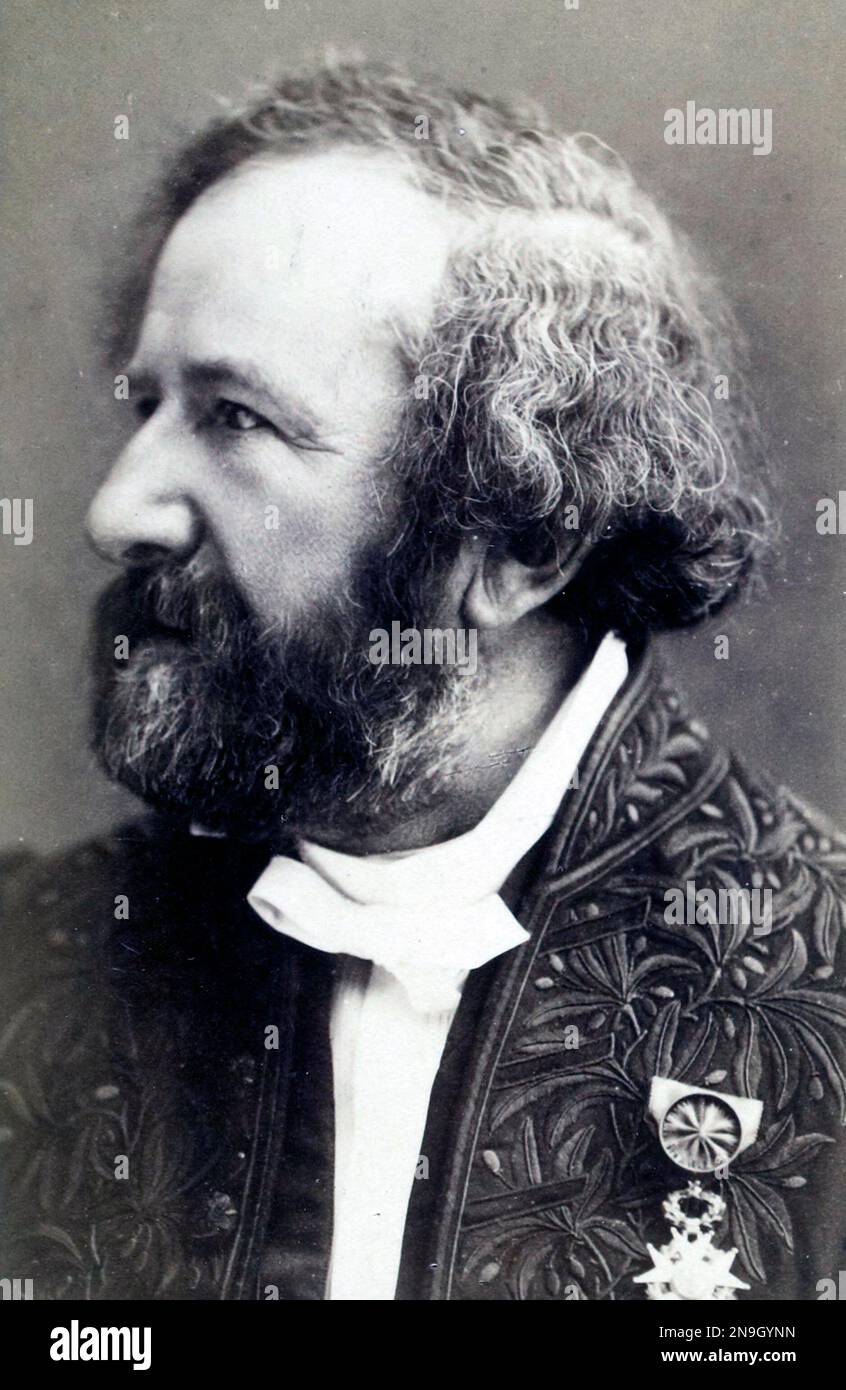 Armand Hippolyte Louis Fizeau (1819 – 1896) French physicist, best known for measuring the speed of light in the namesake Fizeau experiment. Photo of Hippolyte Fizeau in 1883 by Eugène Pirou Stock Photo