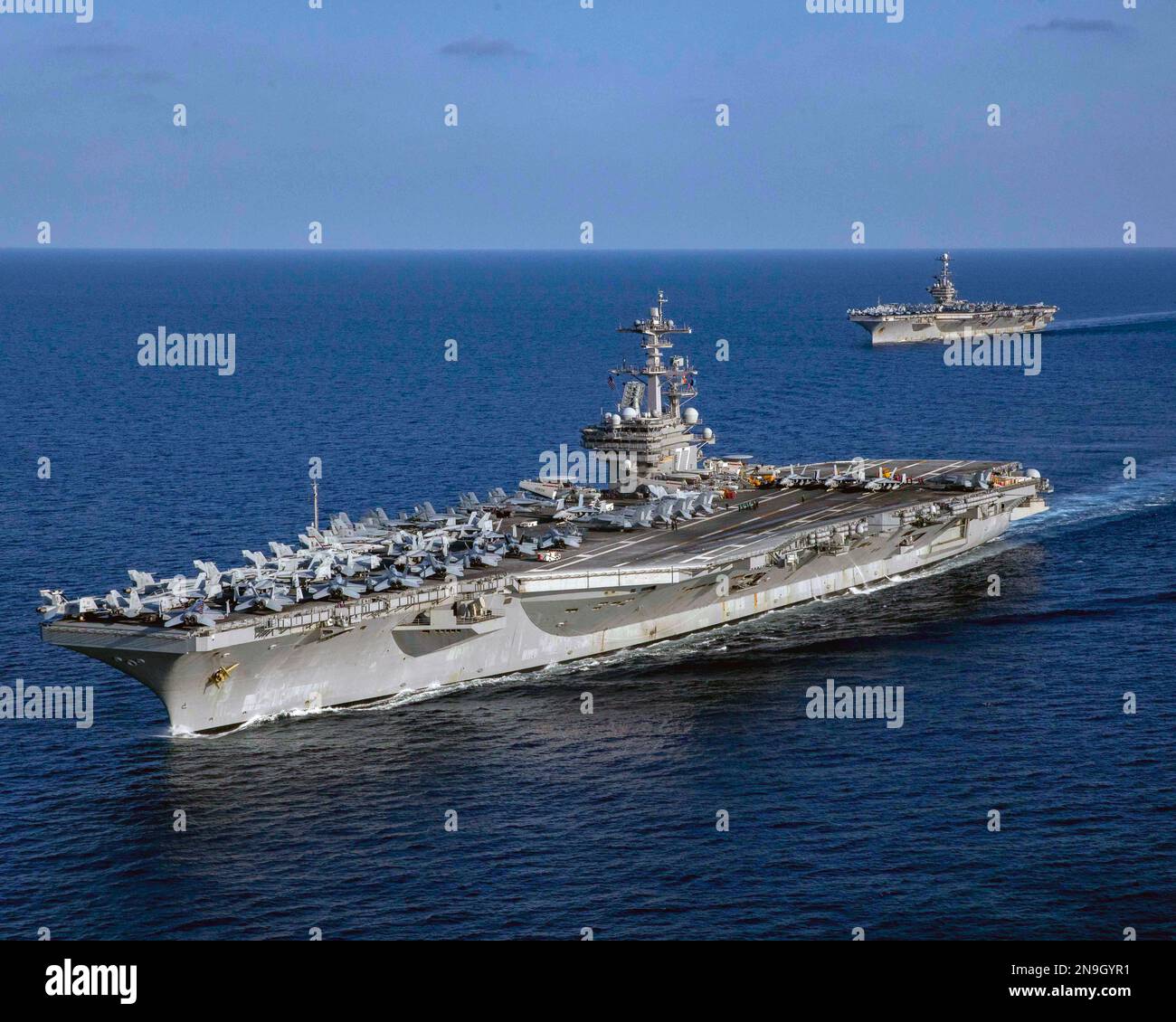 Nimitz-class aircraft carrier USS George H.W. Bush (CVN 77) Stock Photo