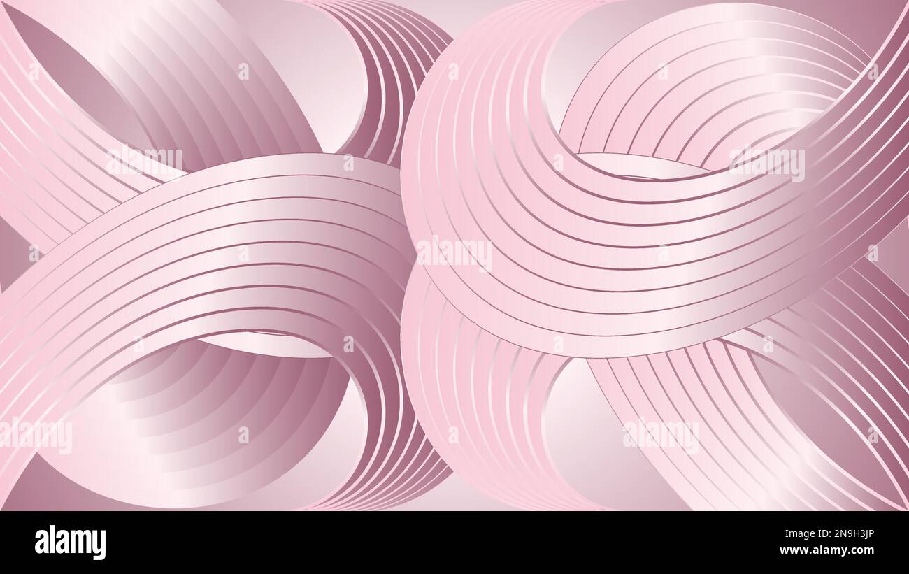 Wavy shiny curve pink ribbon. abstract background design template Stock ...