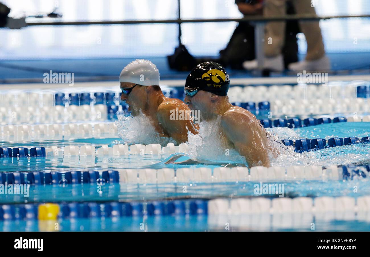Jordan Litz left and Tyler Lentz - Jordan Litz Left And Tyler Lentz Compete In The Mens 400 Meter Individual Medley Preliminaries At The Us Olympic Swimming Trials Monday June 25 2012 In Omaha Neb Ap Photodavid Phillip 2N9HRYP