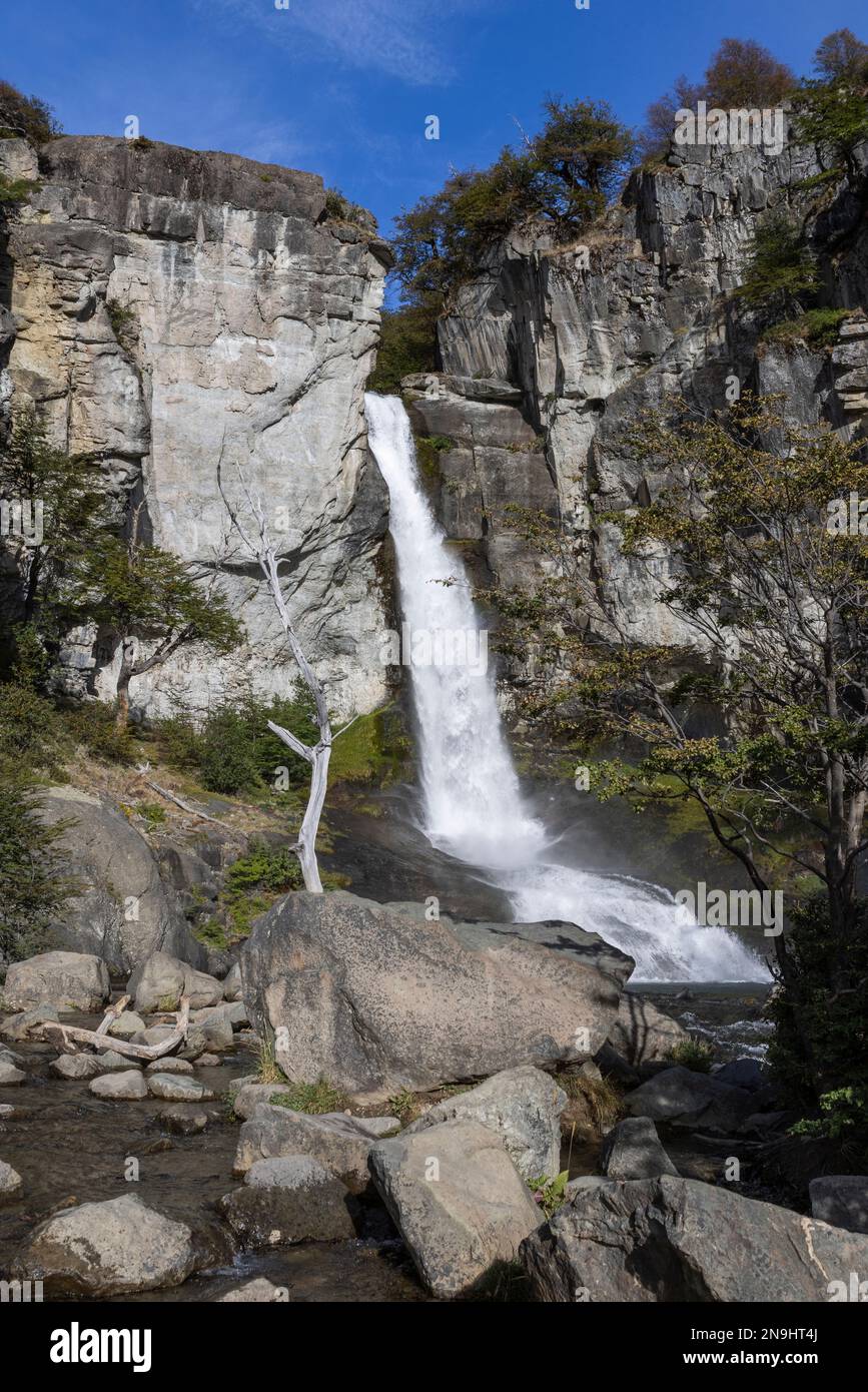 Chorrillo Del Salto, waterfall in El Chaltén, Argentina, South America Stock Photo