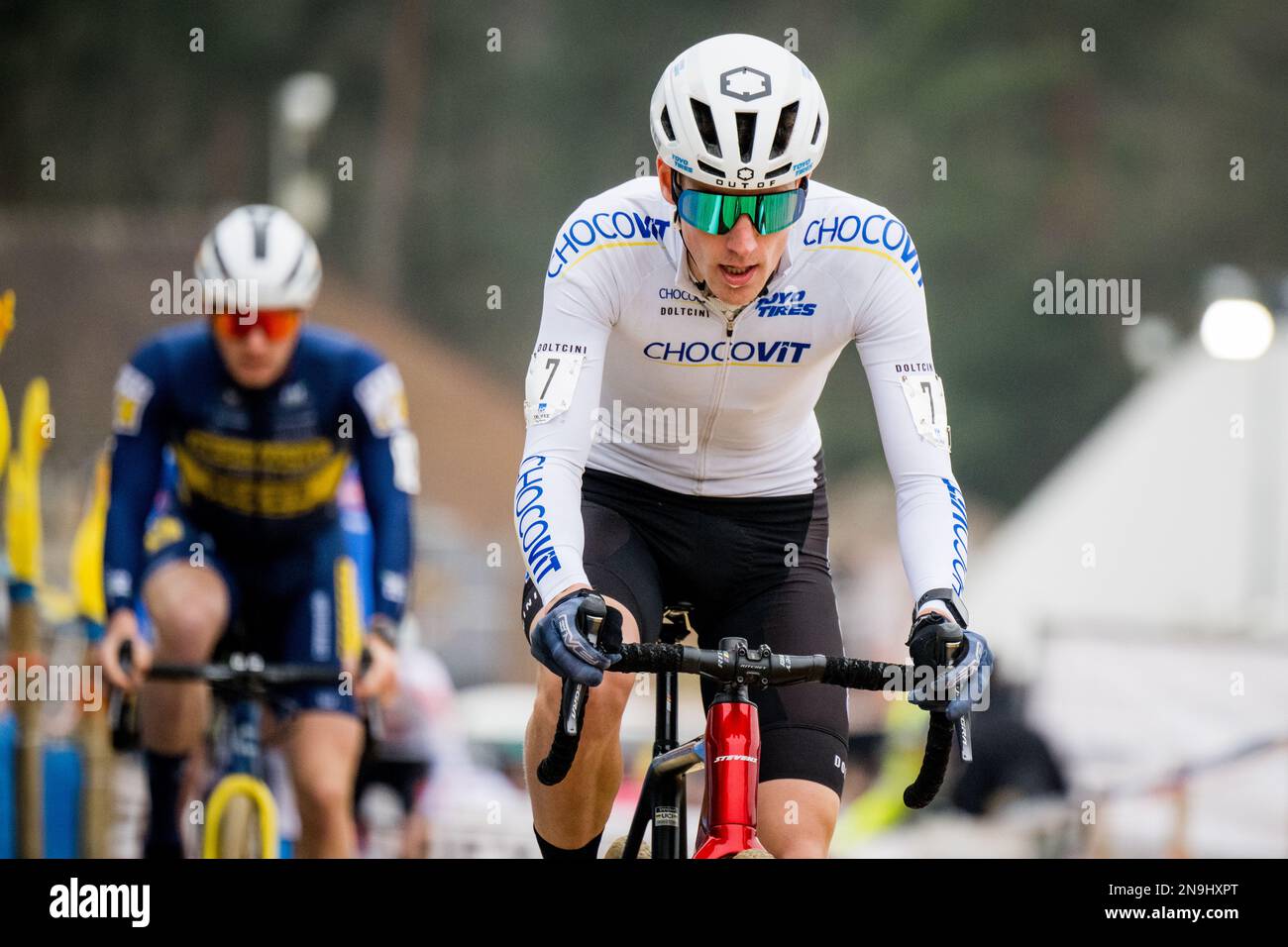 Belgian Jens Adams pictured in action during the men's elite race of the  Krawatencross cyclocross, the seventh stage (out of 8) in the Trofee  Veldrijden competition, in Lille, Belgium, Sunday 12 February