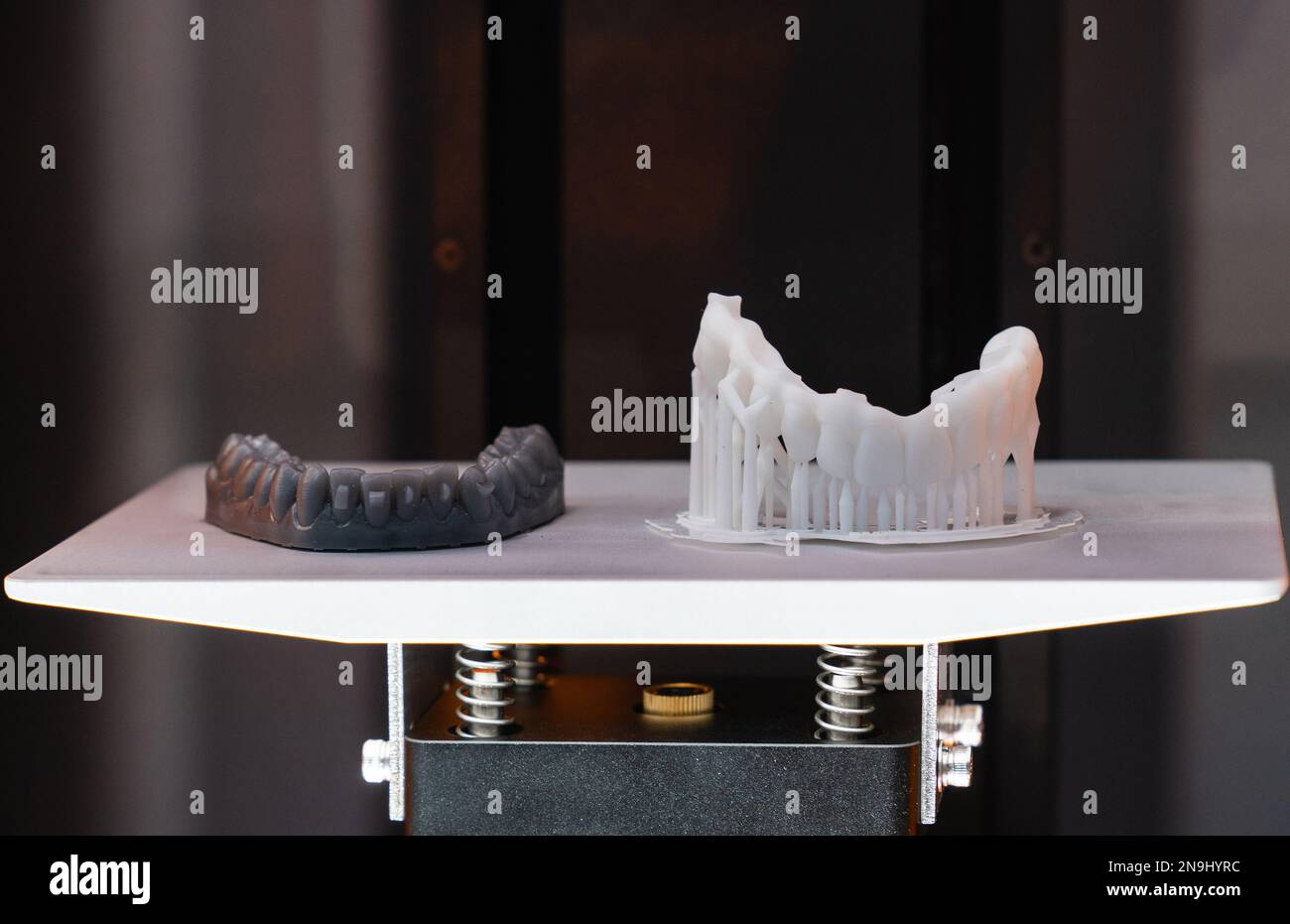 3d printer printed 3d jaw prosthesis. Digital dentistry Stock Photo