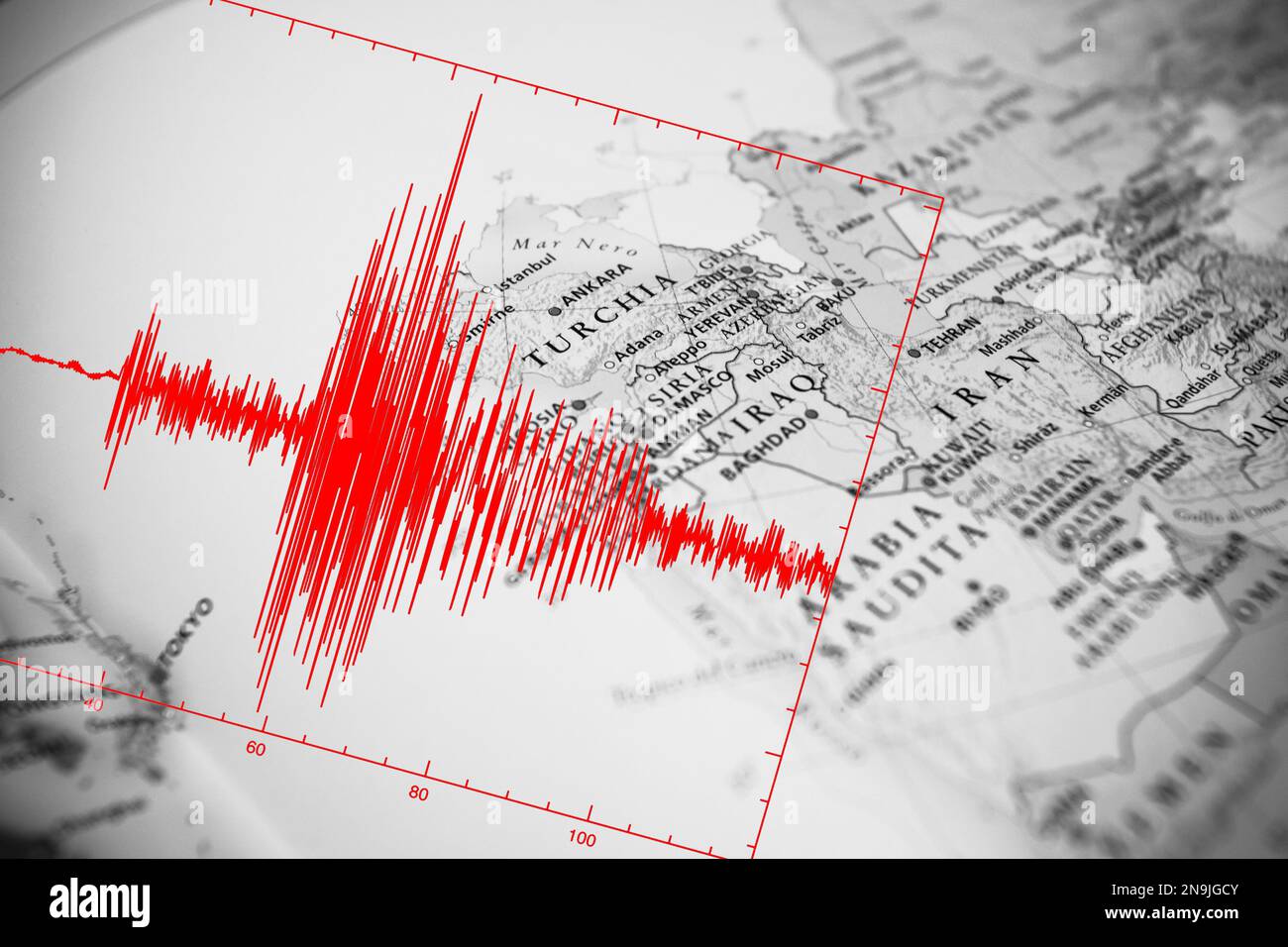 earthquake wave in Turkey map Stock Photo Alamy